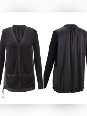 CAbi Windbreaker Cardigan Black Cotton Size Small